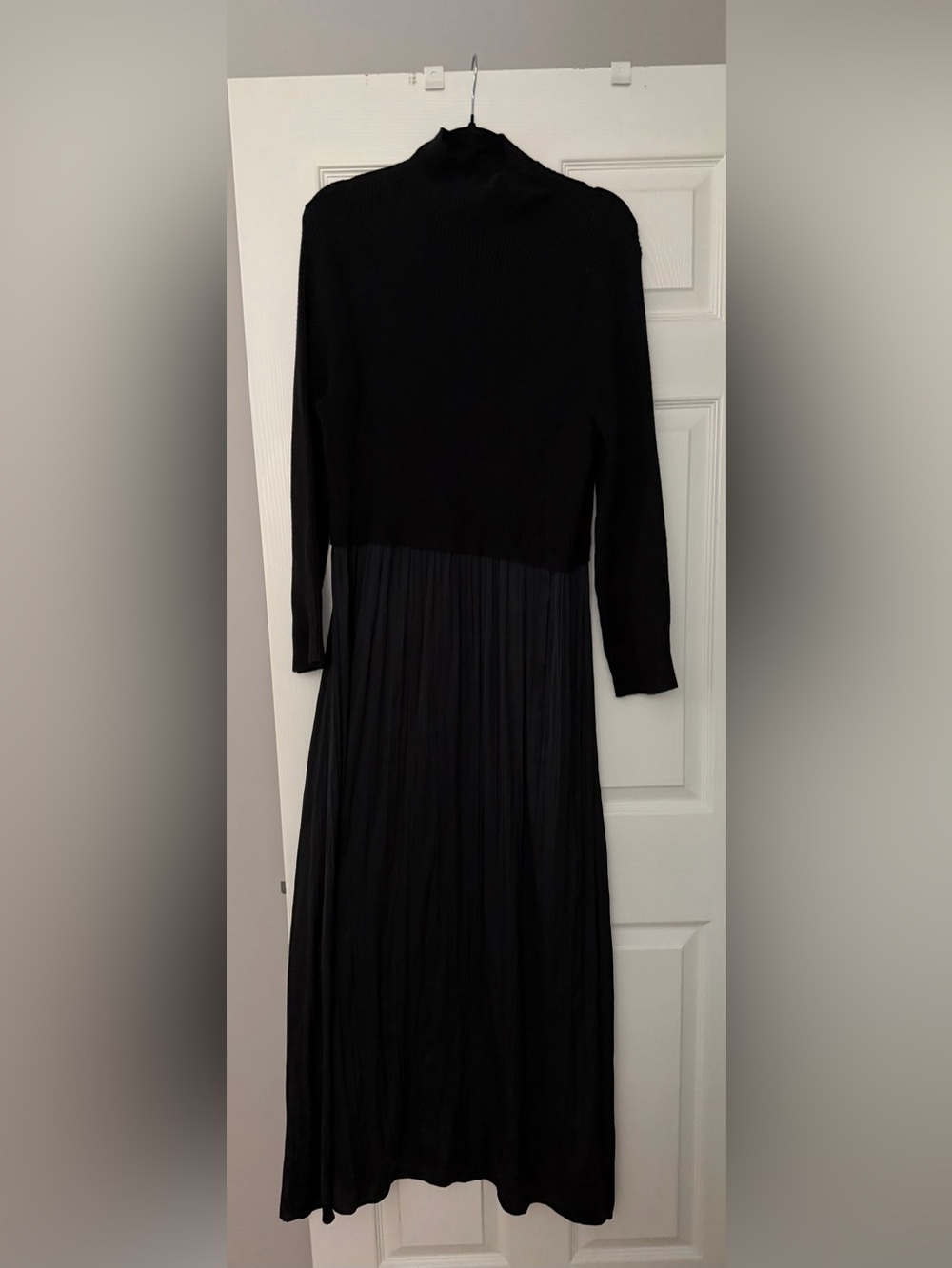 Anthropologie Black Long Sleeve Midi/maxi Dress